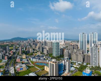 Lin Kou, Taiwan, 12. Juli 2022: Draufsicht auf die Stadt Lin Kou Stockfoto