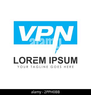 Chat Monogramm Logo erste Buchstaben VPN Stock Vektor