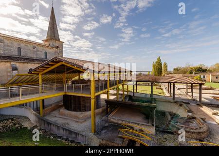 Gallo-römische Villa in Plassac, Frankreich Stockfoto