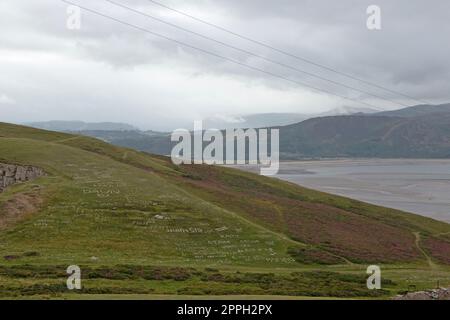 Blick vom Gipfel des Great Orme, Llandudno in Conwy Stockfoto