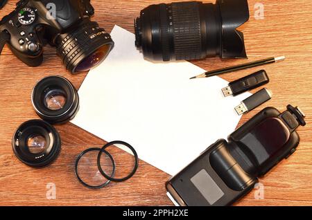 Standleben mit Digitalkamera-Kit Stockfoto