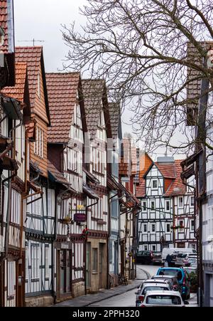 Die Stadt Bad Sooden-Allendorf im Werra-Tal in Deutschland Stockfoto