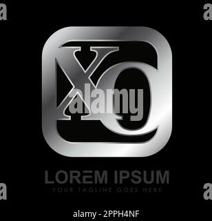 Monogramm Anfangsbuchstaben Vector Logo XO Stock Vektor