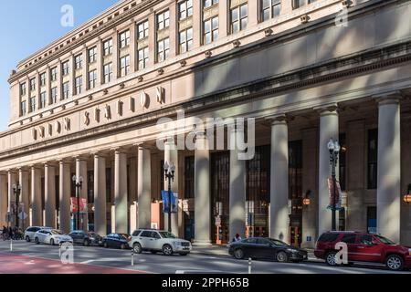 Eingang zur union Station in chicago, Illinois Stockfoto