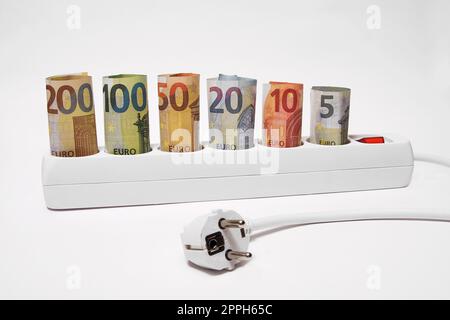 Anstieg der Strompreise Stockfoto