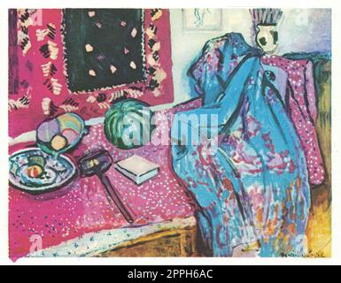 Stillleben - Teppiche, 1911. Malerei von Matisse. Henri Mile Beno t Matisse, 31. Dezember 1869 3 November 1954 war ein französischer bildender Künstler, der sowohl für seine Verwendung von Farbe als auch für seine fließende und originelle Zeichenkunst bekannt ist. Fauvism als Stil begann um 1900 und Stockfoto