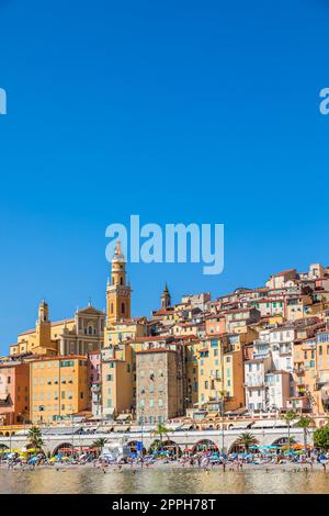 Menton an der französischen Riviera, genannt Coast Azur, liegt im Süden Frankreichs Stockfoto