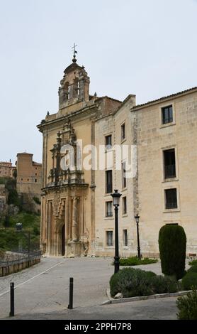 Hausfassaden, Stadtlandschaften von Cuenca, der Provinzhauptstadt von Cuenca, Spanien, 12. Mai 2022 Stockfoto