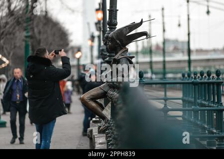 Budapest, Ungarn - 28. Dezember 2018: Die kleine Prinzessin Statue Stockfoto