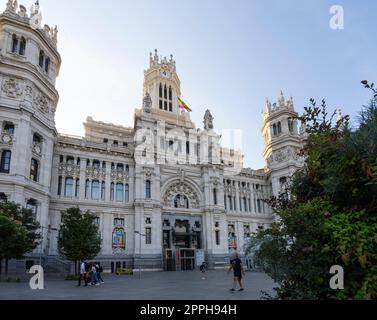 Entlastung des Ferdinand Magellan-Gebäudes in Madrid, Spanien Stockfoto