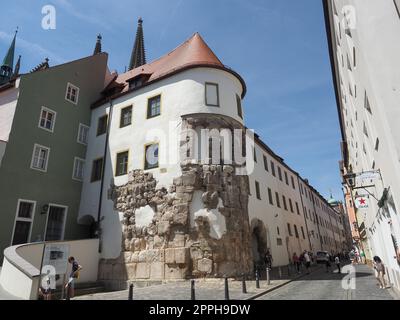 Porta Praetoria in Regensburg Stockfoto