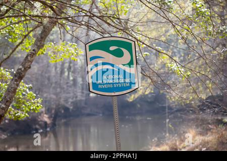 Saline Bayou Scenic River Schild Stockfoto