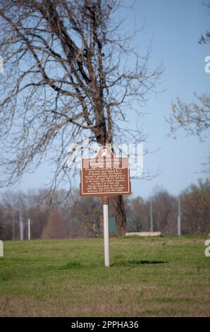 Marsden Mounds Schild Stockfoto