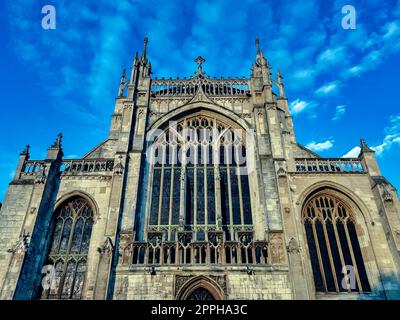 Gloucester Cathedral, formell die Cathedral Church of St. Peter und die Holy and Unvisible Trinity in Gloucester, Gloucestershire, Großbritannien Stockfoto