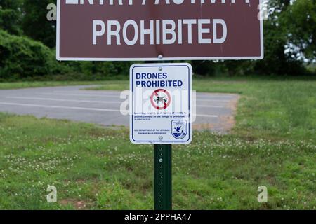 Keine Drohnen-Zeichen Stockfoto