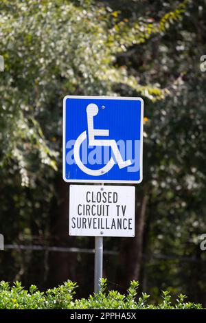 Behindertenparkplatz Stockfoto