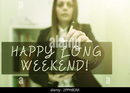 Schild mit der Anzeige Fragen stellen. Business Showcase wünscht jemandem einen schönen Urlaub Reise in den Urlaub Stockfoto