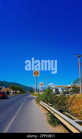 Marmaris, Türkei - 22. September 2022: Shell-Tankstelle Stockfoto