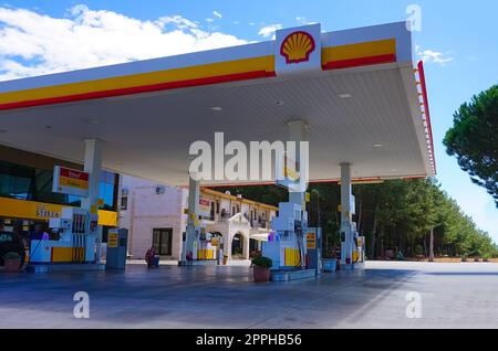 Marmaris, Türkei - 22. September 2022: Shell-Tankstelle Stockfoto