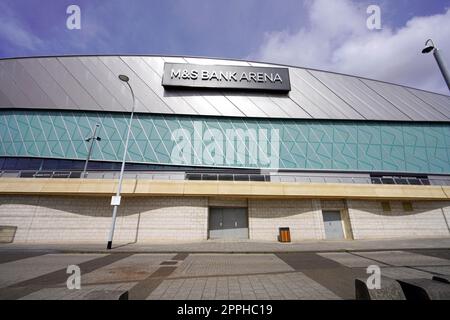 LIVERPOOL, Großbritannien - 14. JULI 2022: Die Liverpool Arena wird Gastgeber des Eurovision Song Contest 2023, England, Großbritannien Stockfoto