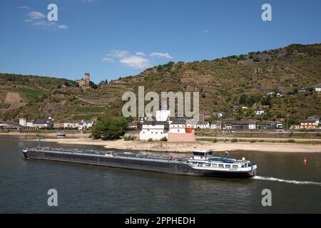 Binnenschiff, Rhein, Deutschland Stockfoto