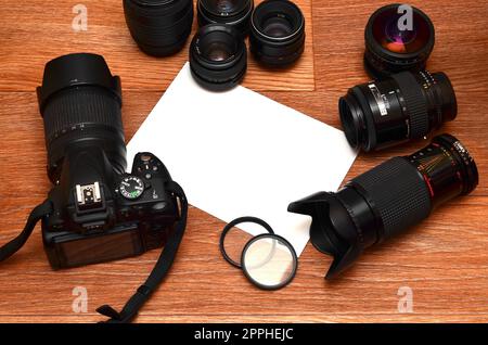 Standleben mit Digitalkamera-Kit Stockfoto