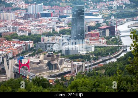 Bilbao, Baskenland, Spanien aus der Vogelperspektive Stockfoto