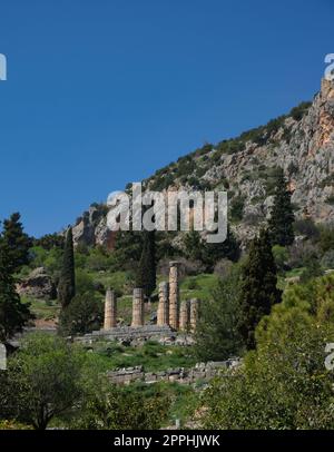 Tempel des Apollo in Delphi, Zentralgriechenland Stockfoto