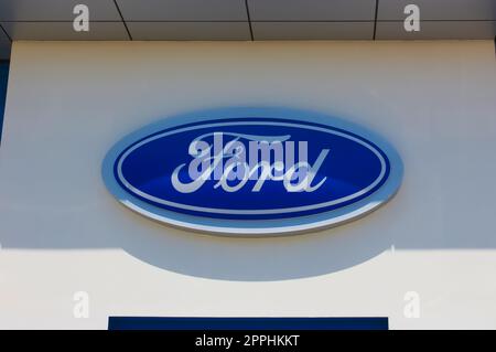 Kiew, Ukraine - 15. August 2020: Ford Store in Kiew, Ukraine, 15. August 2020. Stockfoto