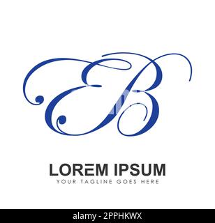 Anfängliche Monogramm-Logo-Buchstaben EB Stock Vektor