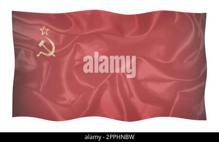 UdSSR Seidenflagge winkt Stockfoto