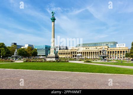 Stuttgarter Burgplatz Schlossplatz Reise in Deutschland Stockfoto