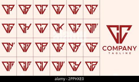 Modernes Design mit dreieckigem C-Logo. Abstraktes C-Logo mit Anfangsbuchstaben Stock Vektor