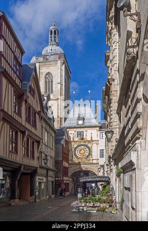 Frankreich, Rouen - Der Uhrenturm Stockfoto