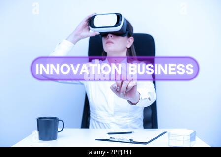 Konzeptionelle Darstellung Innovation Business. Konzept Bedeutung Regelwerk Verfahren Verhalten ein Leitfaden für einen Investor Stockfoto