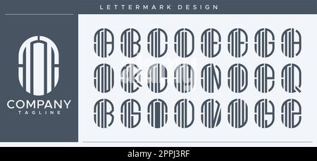 Abstraktes T-Logo mit Röhrenmotiv. Moderne Kapsel mit TT-T-Logo-Vektor. Stock Vektor