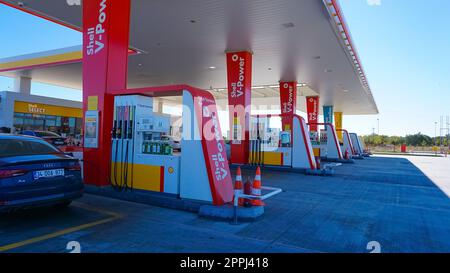 Marmaris, Türkei - 22. September 2022: Shell-Tankstelle Stockfoto