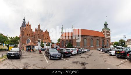St. Katharinenkirche und St. Bridget's Church in Danzig Stockfoto