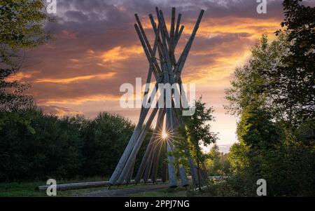 Kyrill Gate, Brilon, Sauerland, Deutschland Stockfoto