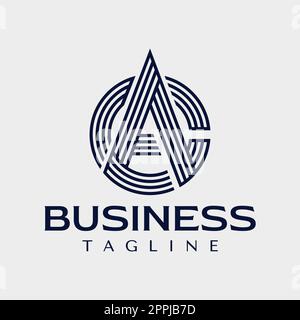 Designvorlage für das minimalistische C A CA AC-Logo. Luxuriöser CA-Logo-Vektor. Stock Vektor