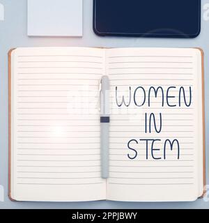 Handschrifttext Women in Stem. Internet Concept Science Technology Engineering Mathematics Scientist Research Stockfoto