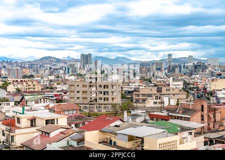 Quito, Äquador Panorama der Hauptstadt Stockfoto