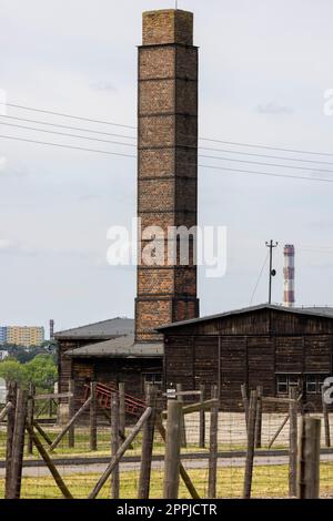 Konzentrationslager Majdanek Lublin, Blick auf das Krematorium, Majdanek Lublin Polen Stockfoto