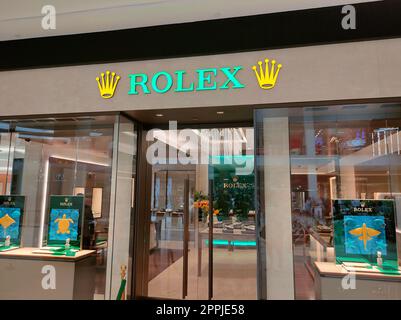 Rolex-Laden im Aventura Mall, Florida, USA Stockfoto