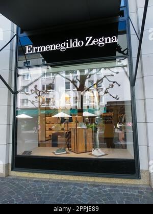 Ermenegildo Zegna Flagship Store in Frankfurt am Main, Deutschland Stockfoto