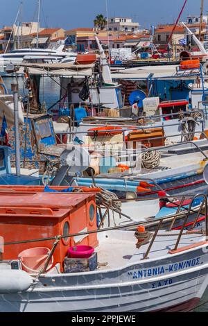 Yachten und Fischerboote Stockfoto