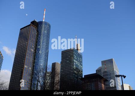 Hochhaeuser in Frankfurt Stockfoto