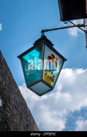 Lampe in der Altstadt von Dubrovnik, Kroatien Stockfoto