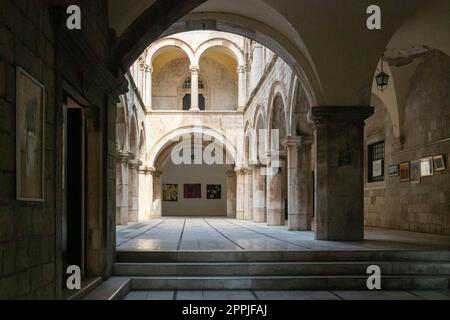 Sponza Palast, Dubrovnik Altstadt, Kroatien Stockfoto