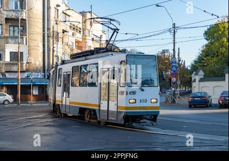 Straßenbahn Bukarest Stockfoto